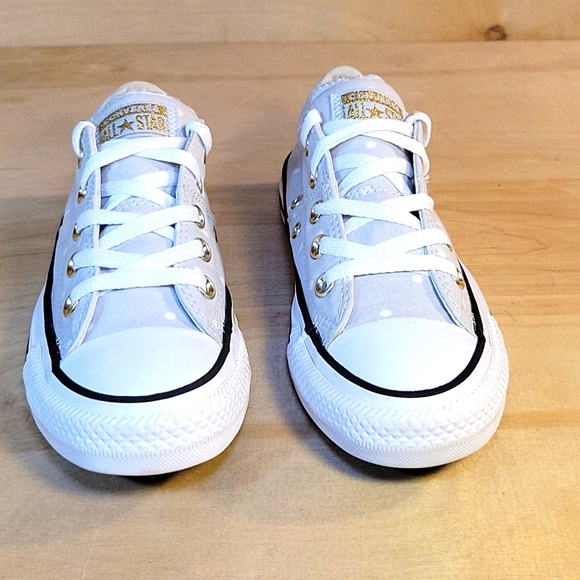 Converse All Star White and Gold Sneakers Canvas Low-Top Sneakers - Picture 3 of 10